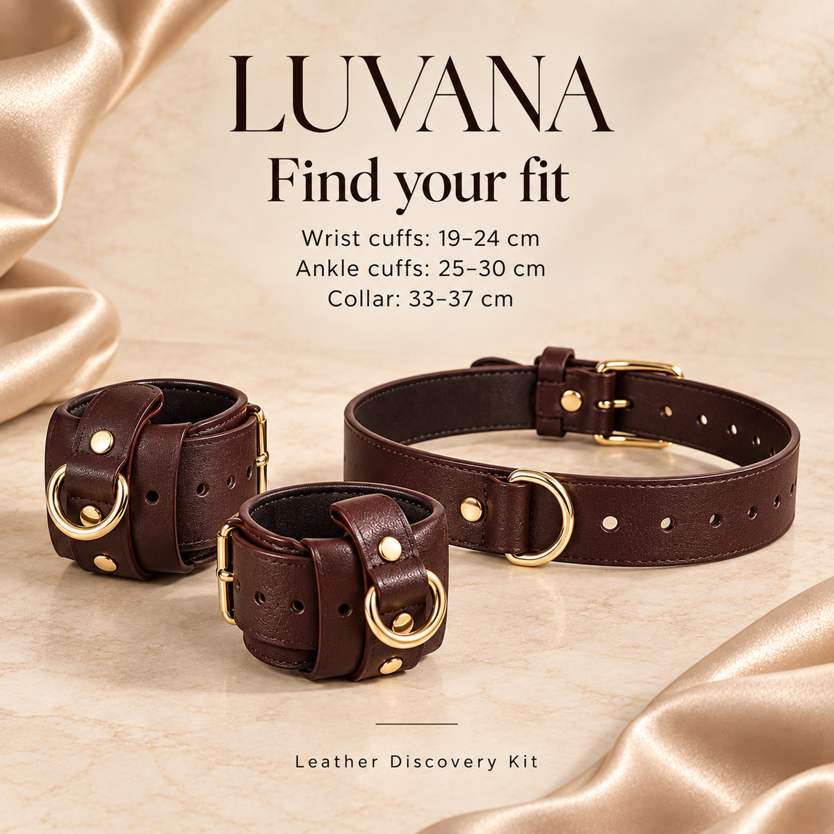 Luvana Leather Discovery Set (11-Piece Luxury Play Collection)
(Maroon)