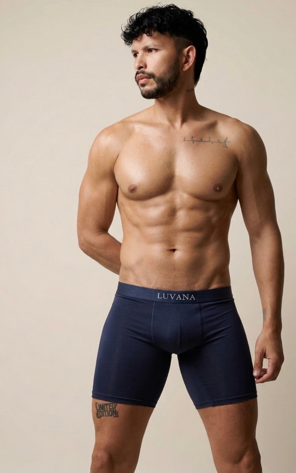Luvana Men’s Boxer Briefs 3-Pack – Premium Cotton Comfort Underwear for Men