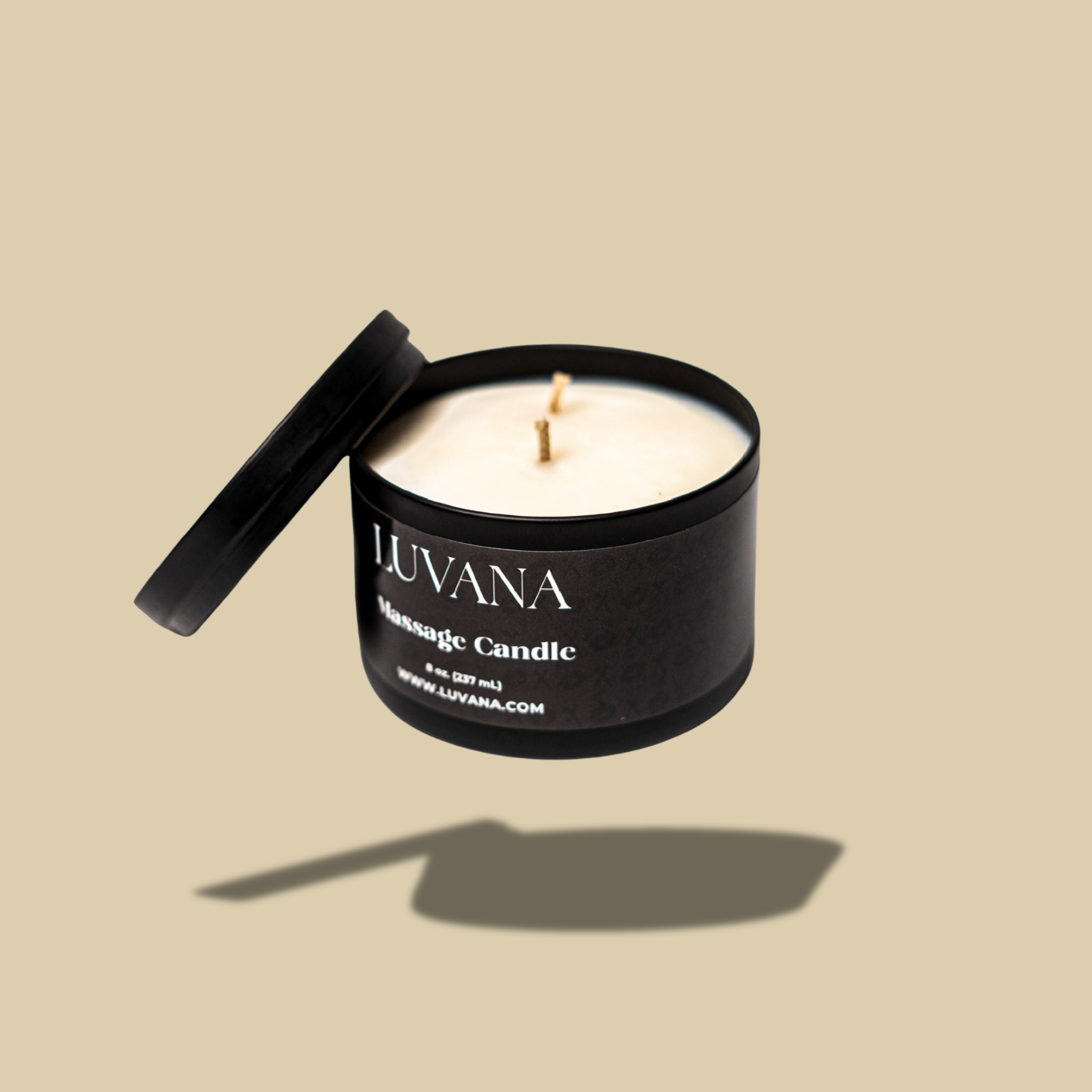 Luvana Massage Candle Made in Puerto Rico | Soy Wax Massage Oil Candle