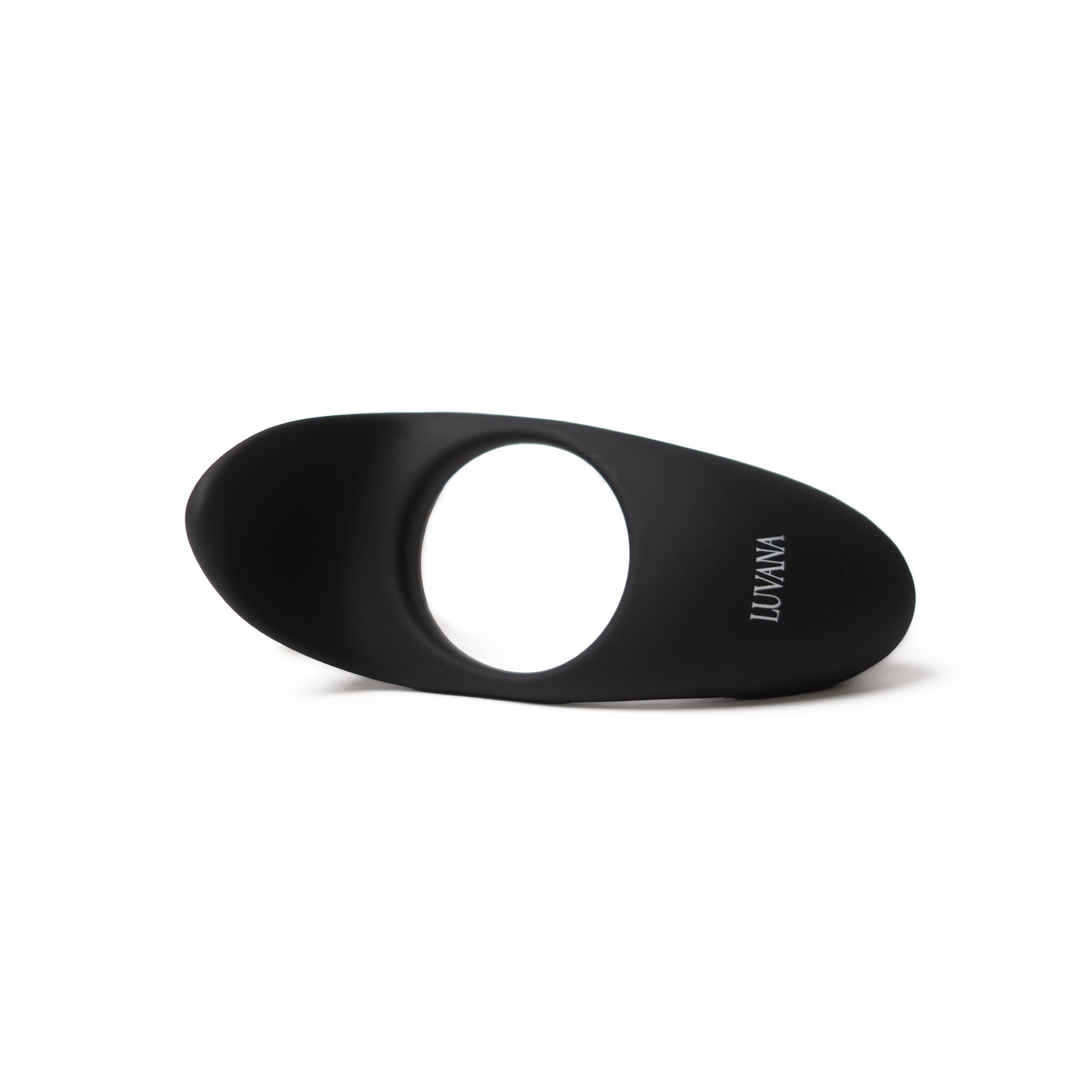 Luvana Black Stallion vibrating ring toy, black rechargeable couples ring with discreet modern design