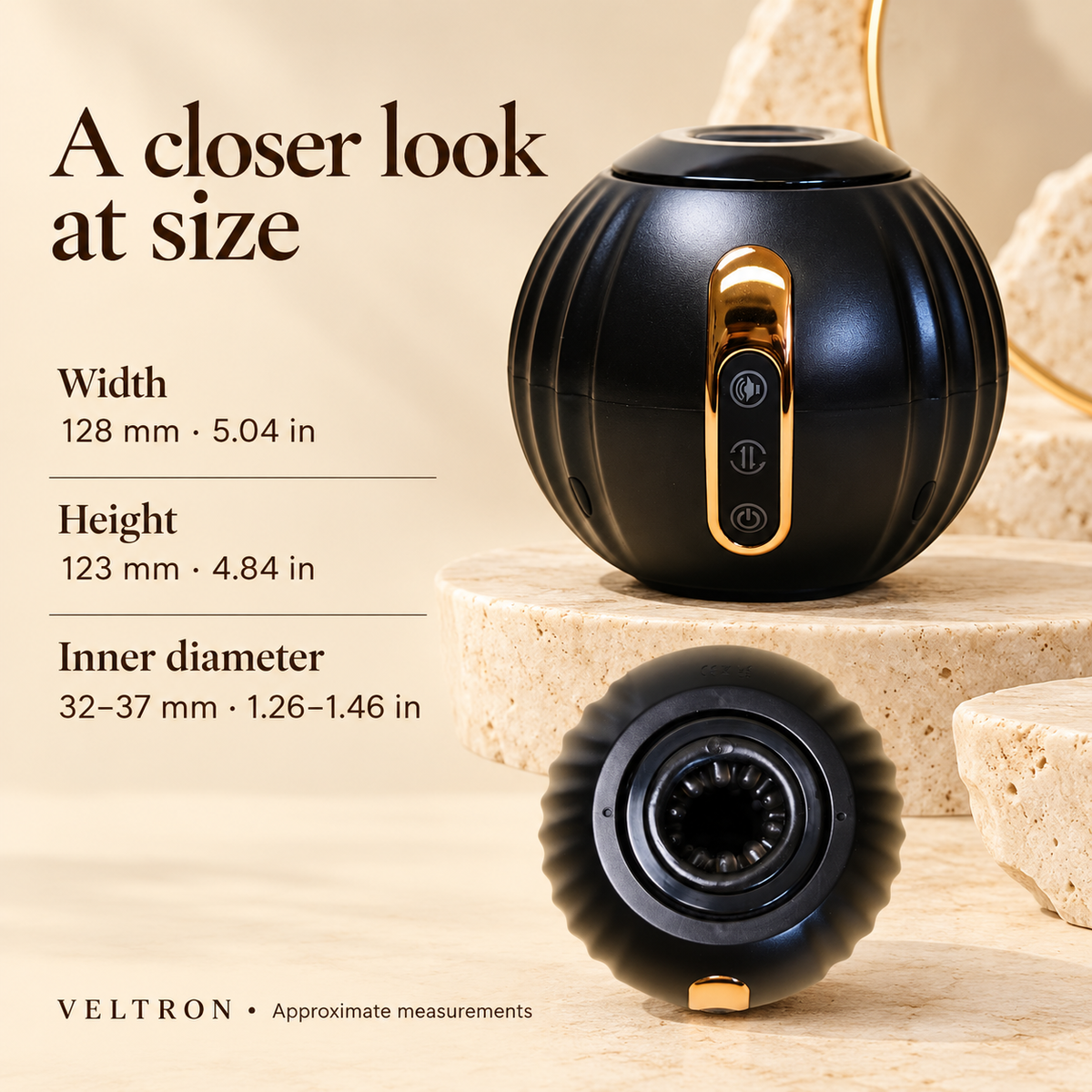 VELTRON Smart Voice-Control Male Masturbator – Telescopic Rotation &amp; Suction Technology