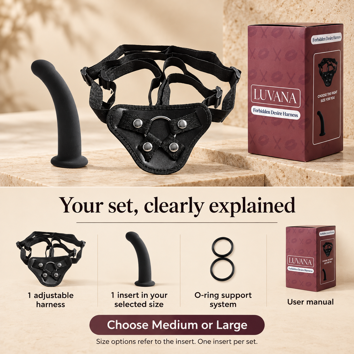 Forbidden Desire Harness™️ – Adjustable Strap-On Harness Set