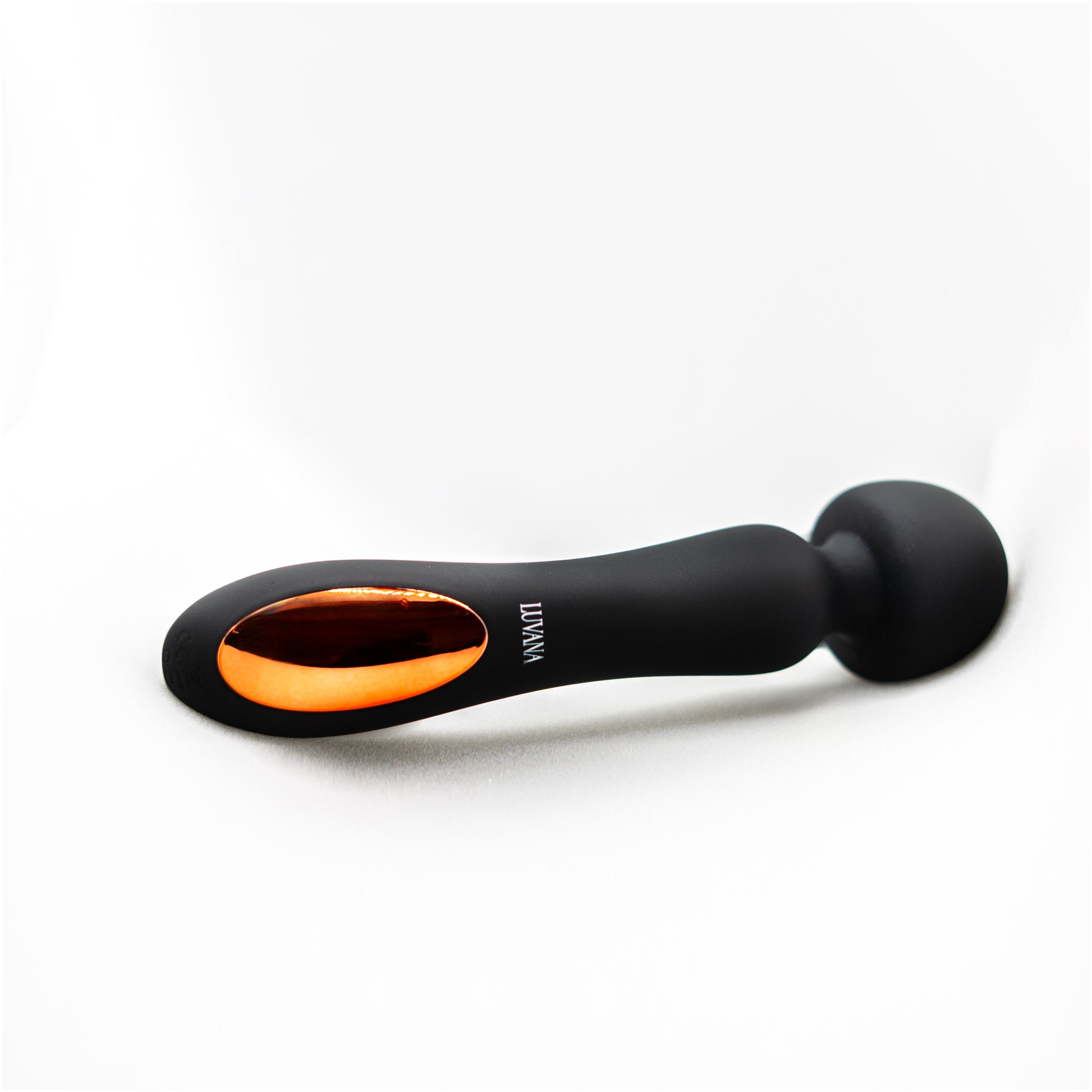 Luvana Extasis Noir classic wand vibrator, whisper-quiet motor and ergonomic handle, IPX7 waterproof