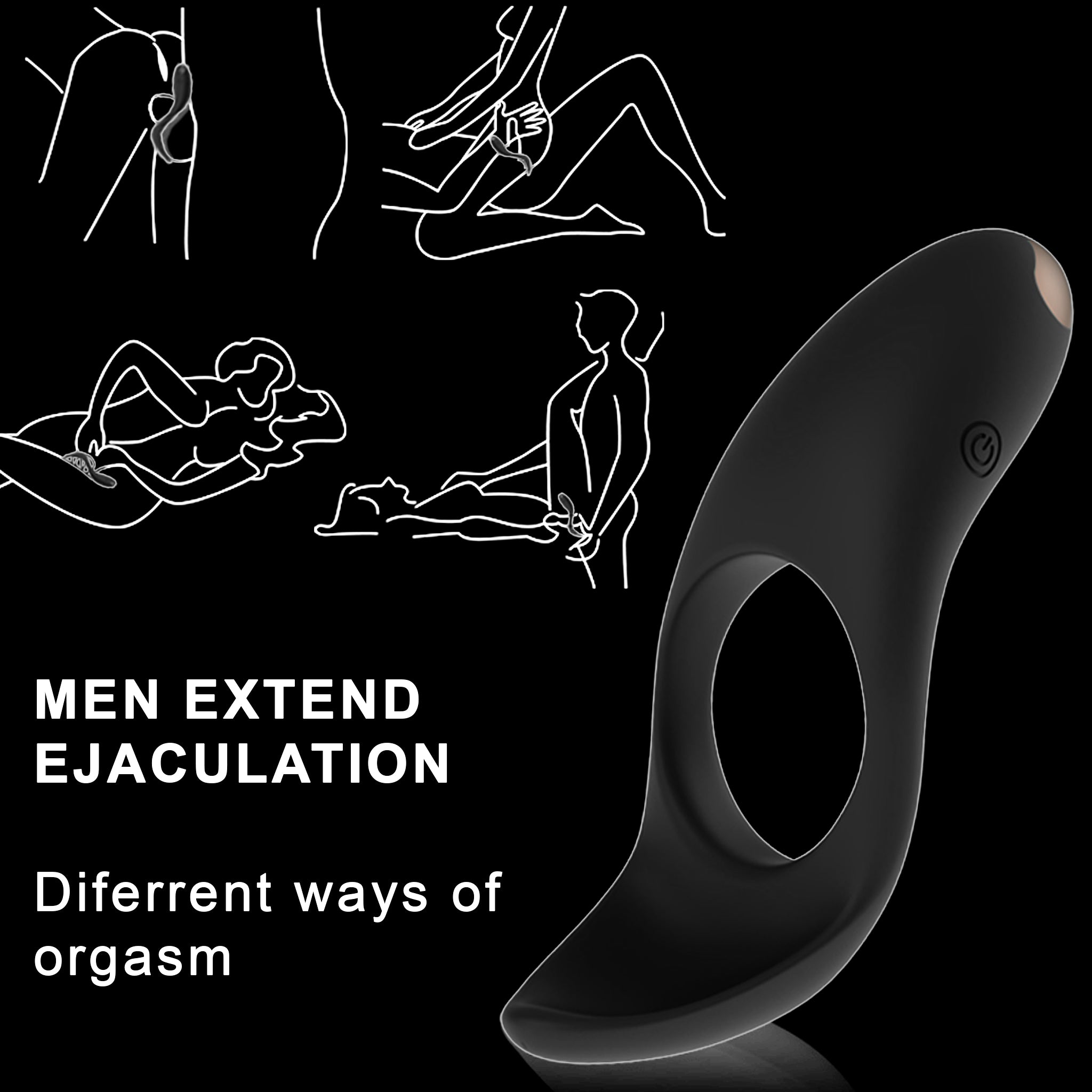 How to use Luvana Black Stallion vibrating cock ring (one-button control): apply water-based lube, place the ring at the base, position the vibrator for shared stimulation, press to change modes, and hold to turn off before cleaning.