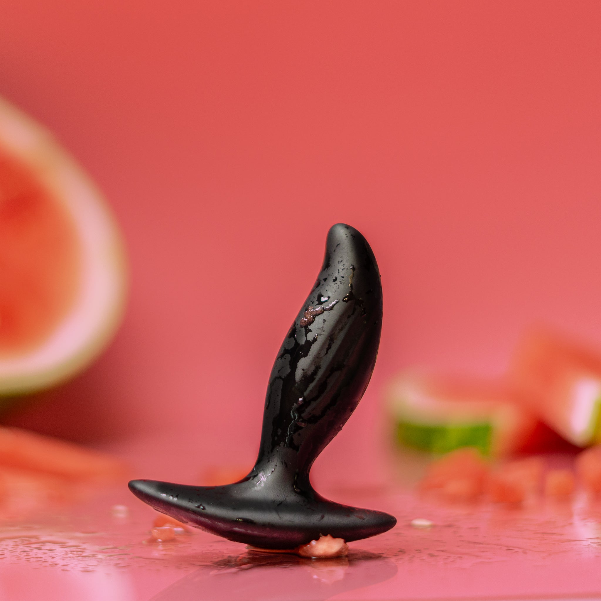 Luvana Pulse X quiet vibrating prostate massager graphic highlighting silent motor and discreet pleasure for men