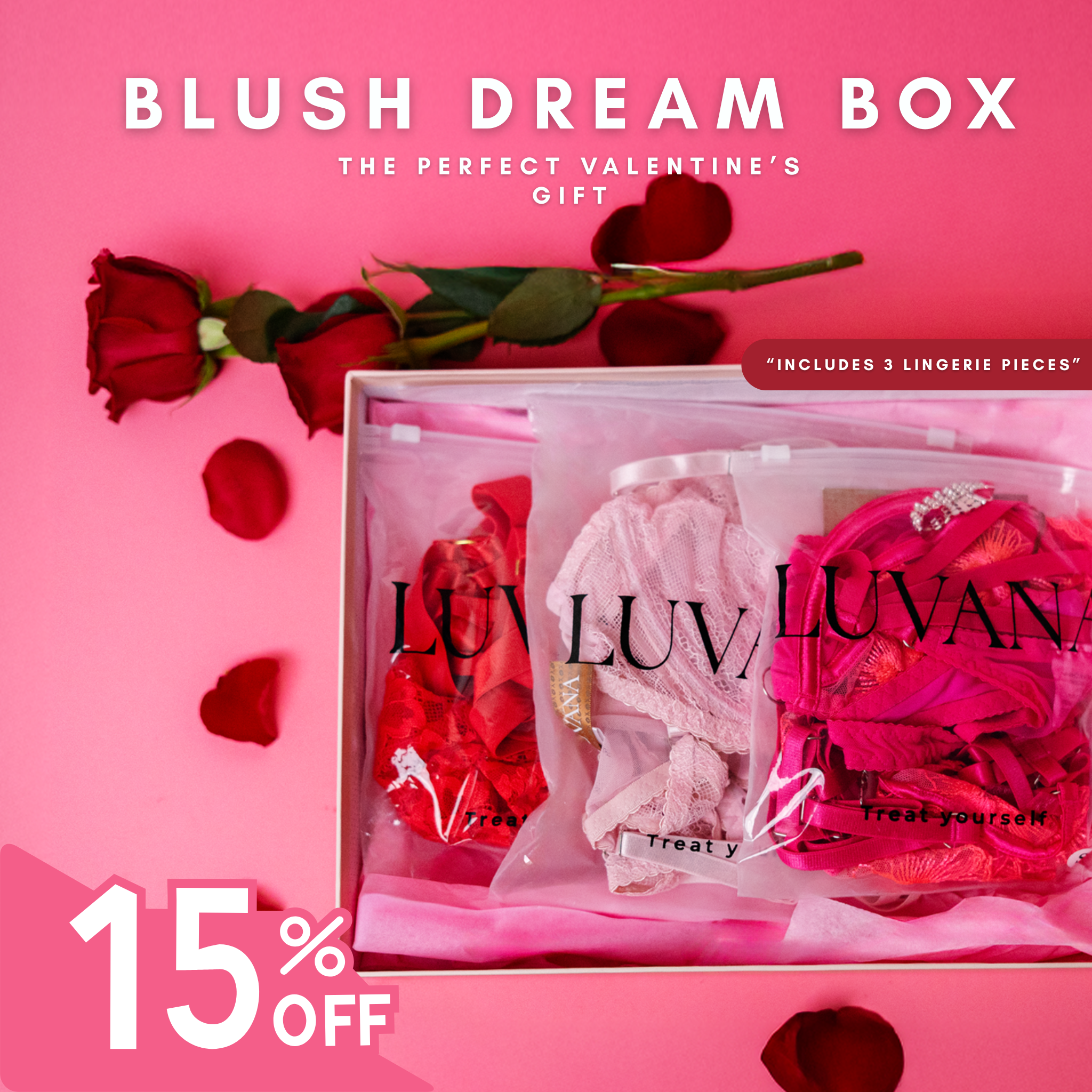 Blush Dream Box – Valentine’s Lingerie Bundle (3 Pieces) | 15% Off