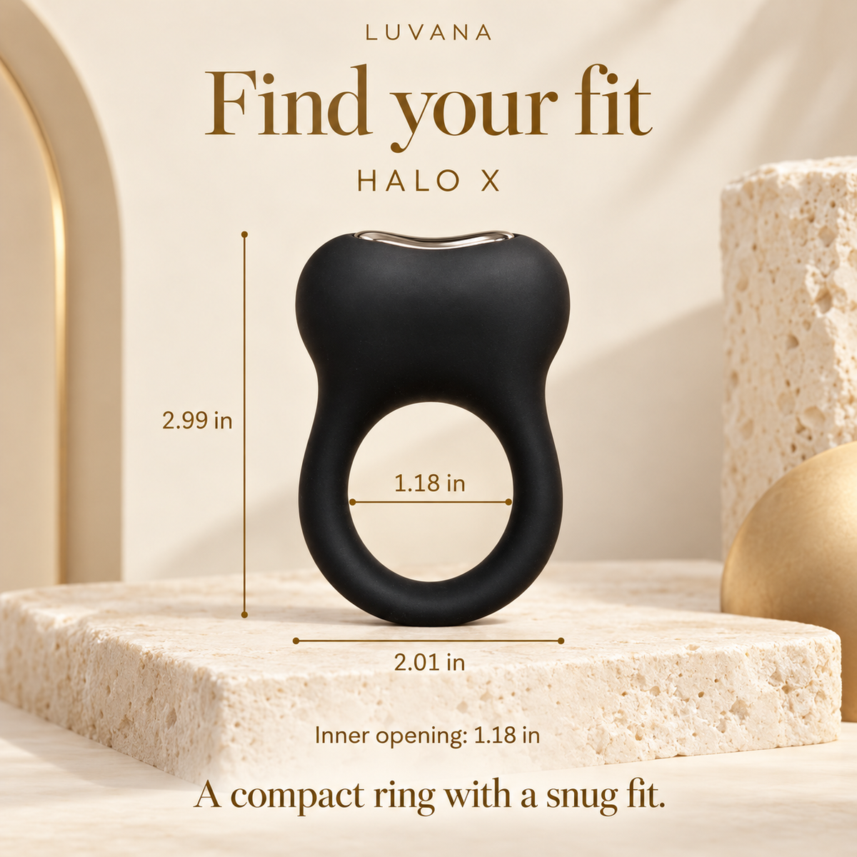 Halo X – Vibrating Cock Ring by Luvana