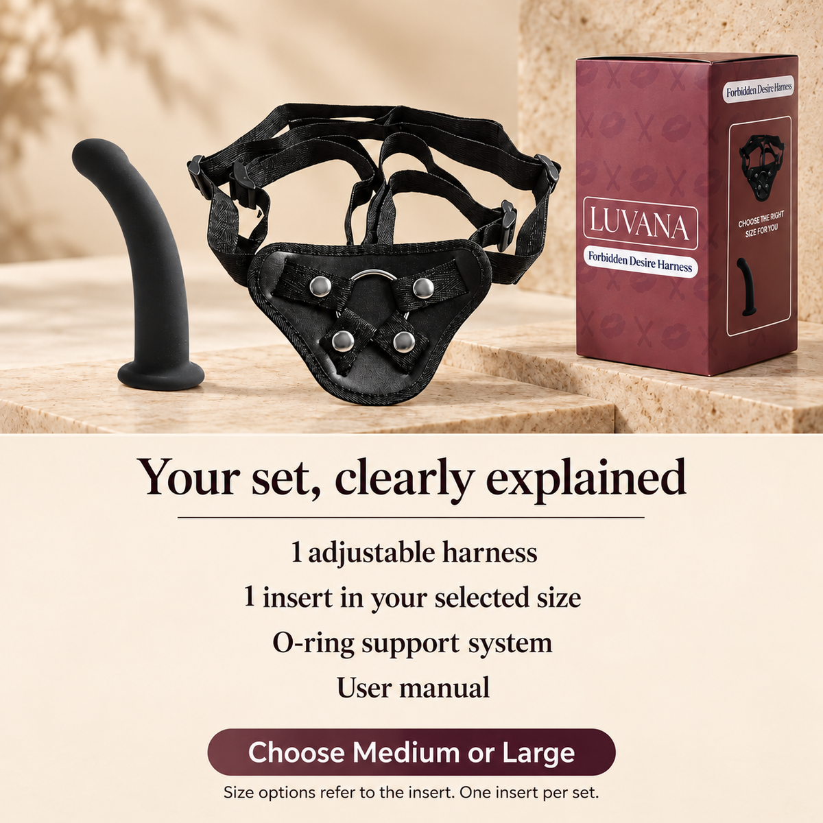 Forbidden Desire Harness™️ – Adjustable Strap-On Harness Set