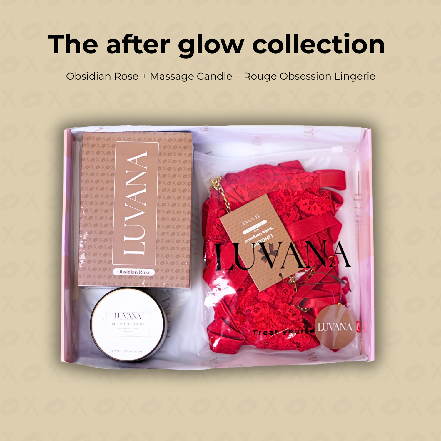 After Glow Collection – Luxury Lingerie Gift Set with Massage Candle