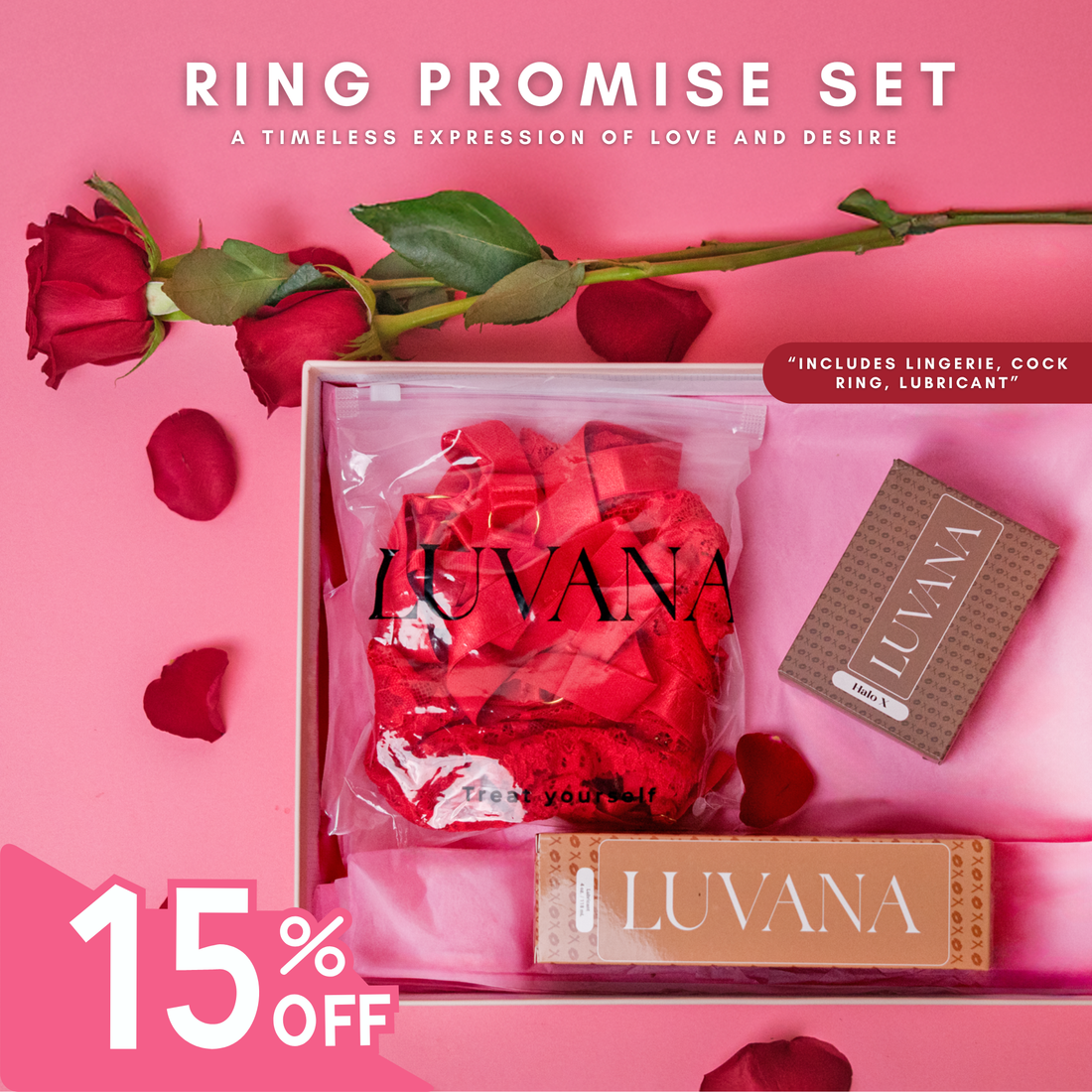 Ring Promise Set – Valentine’s Couples Bundle (Lingerie + Cock Ring + Lubricant) | 15% Off