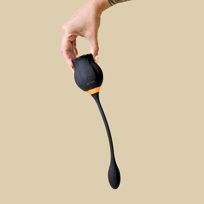 Obsidian Rose Sucking Vibrator with Insertable Bullet | Dual Stimulation