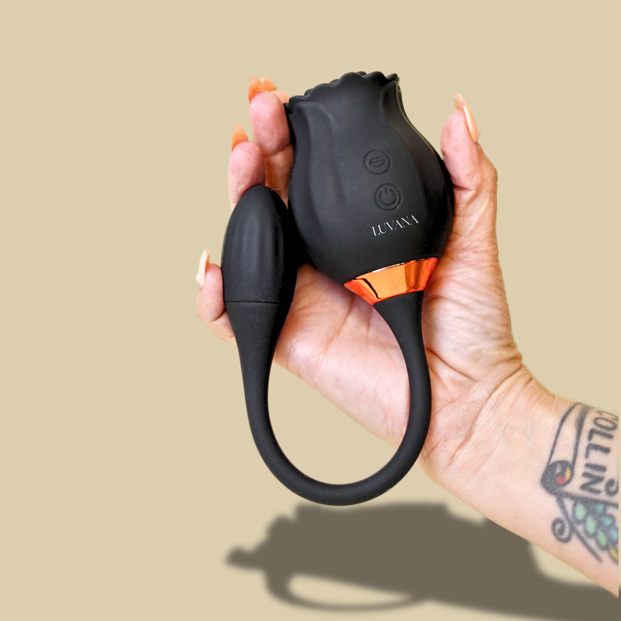 Obsidian Rose Sucking Vibrator with Insertable Bullet | Dual Stimulation