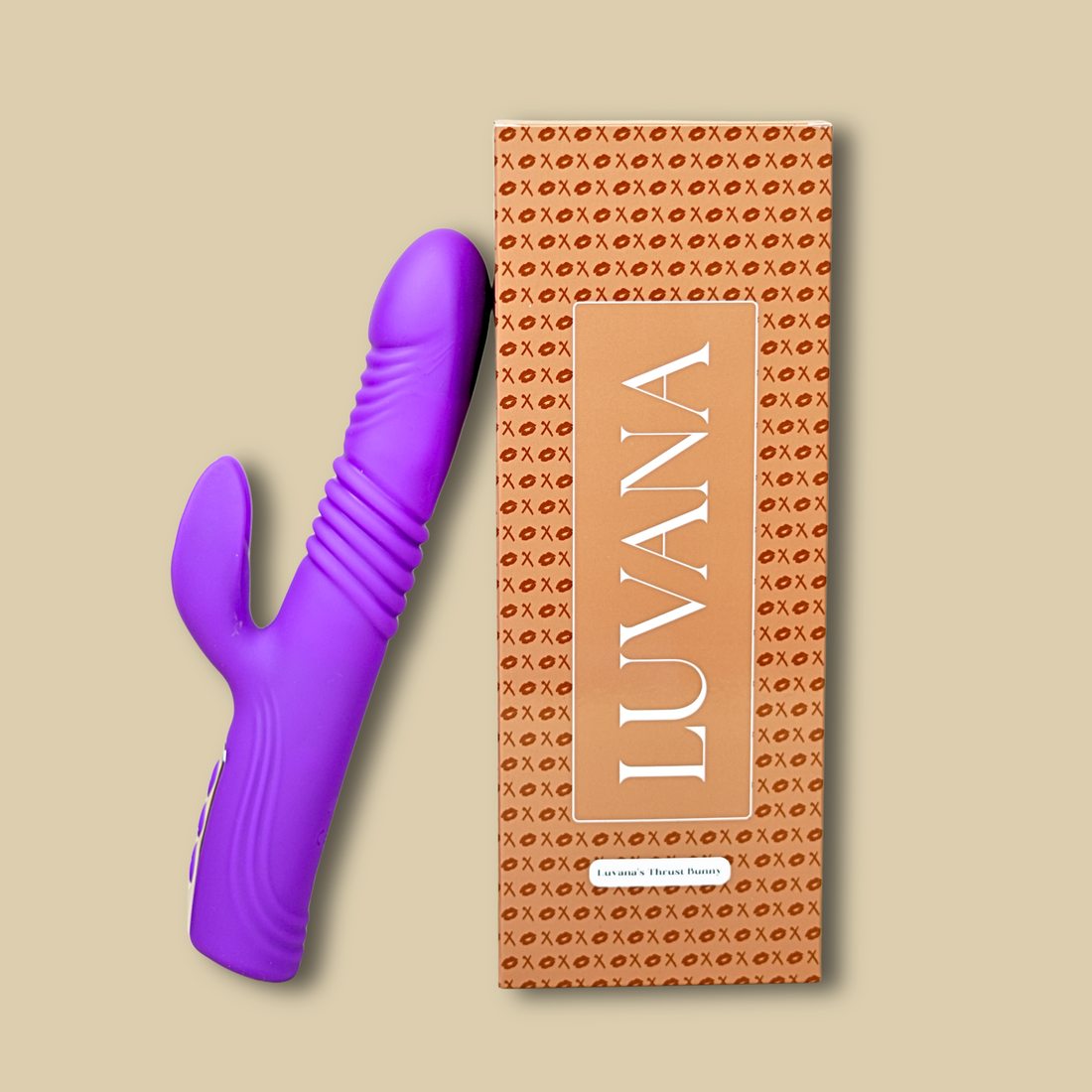 Luvana Thrust Bunny – Thrusting Rabbit Vibrator with Clitoral Stimulation (Purple)