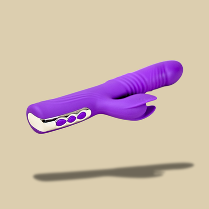 Luvana Thrust Bunny – Thrusting Rabbit Vibrator with Clitoral Stimulation (Purple)