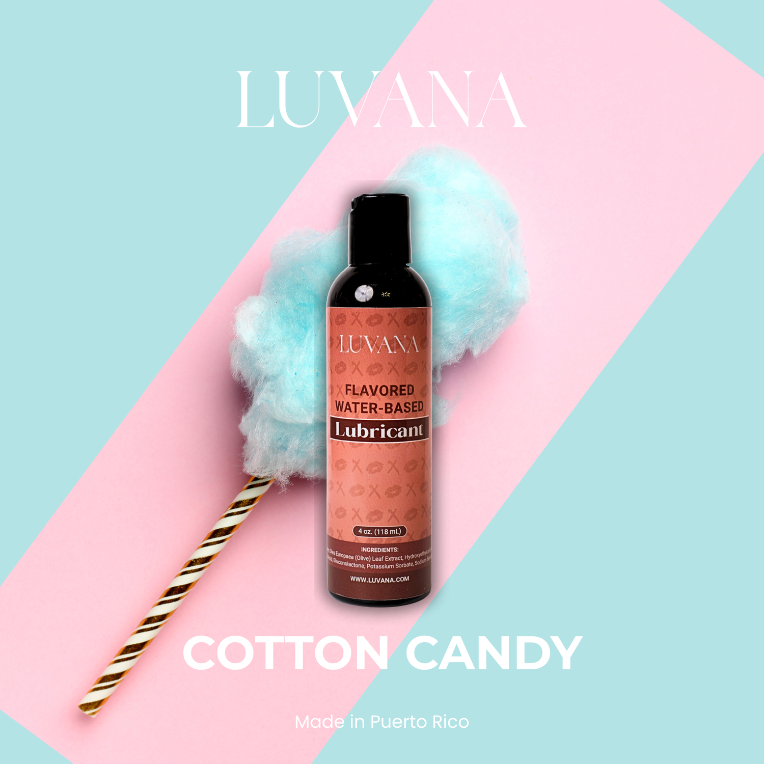 Luvana Edible Water-Based Lubricant – Flavored, Toy &amp; Condom Safe (Made in Puerto Rico)