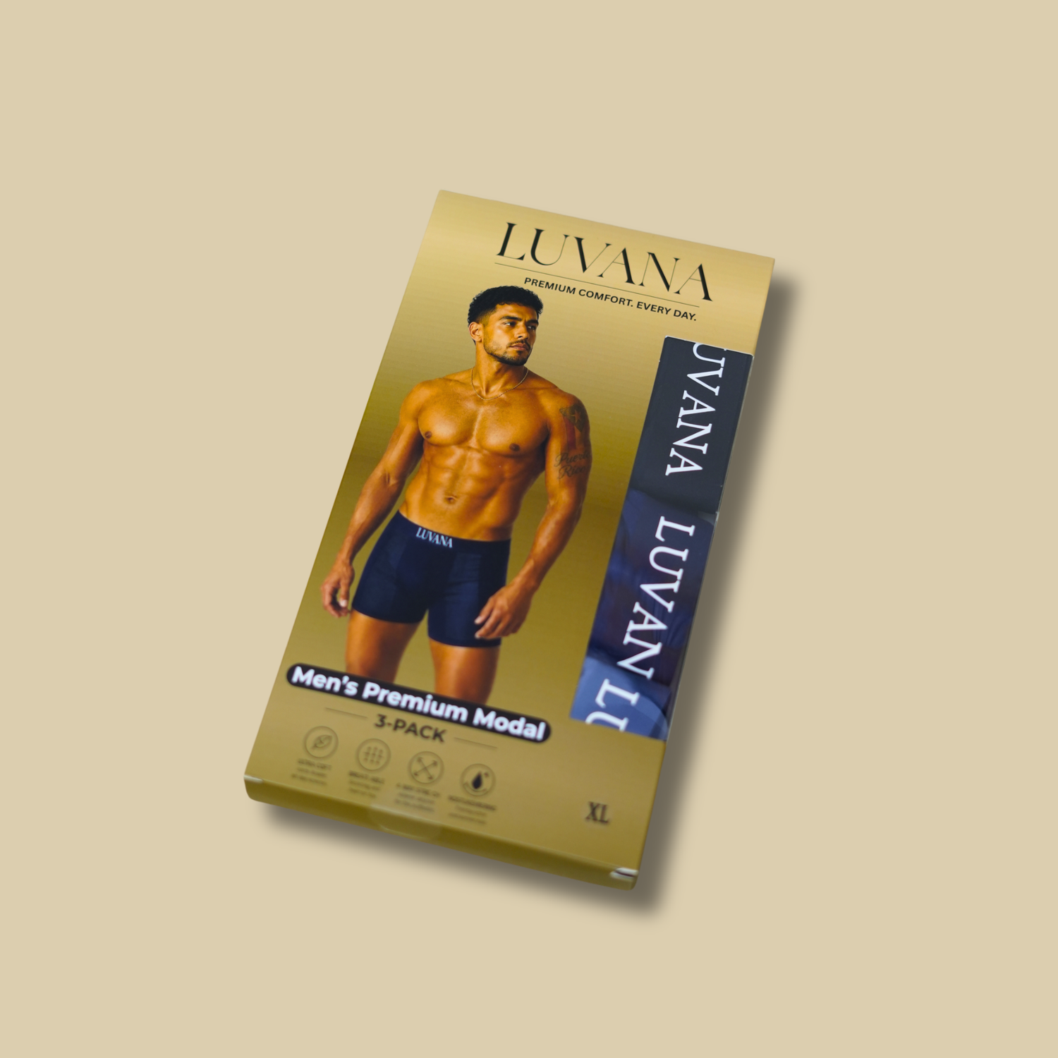 Luvana Men’s Premium Modal Boxers – 3-Pack