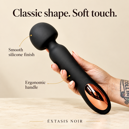 Èxtasis Noir Wand Massager | Powerful Deep Rumbly Waterproof Wand