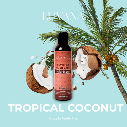 Luvana Edible Water-Based Lubricant – Flavored, Toy &amp; Condom Safe (Made in Puerto Rico)