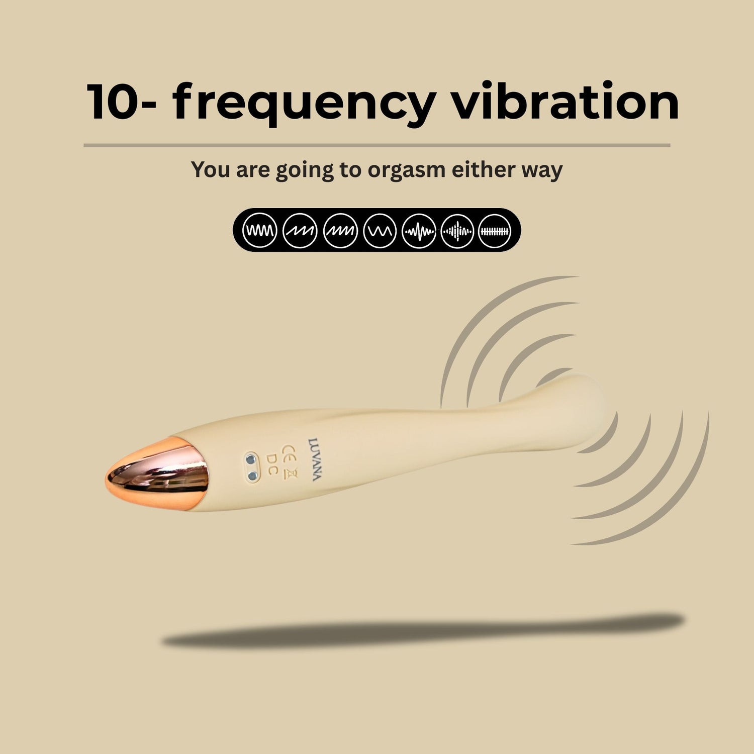 G-Spot Vibrating Wand – 10 Vibration Modes – Waterproof – Beige