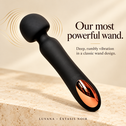 Èxtasis Noir Wand Massager | Powerful Deep Rumbly Waterproof Wand