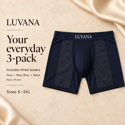 Luvana Men’s Premium Modal Boxers – 3-Pack