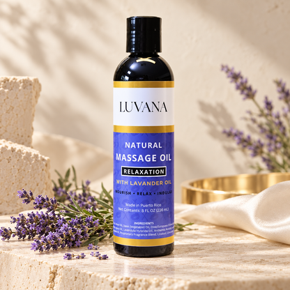 Luvana Lavender Massage Oil Made in Puerto Rico | Relaxing Body Oil