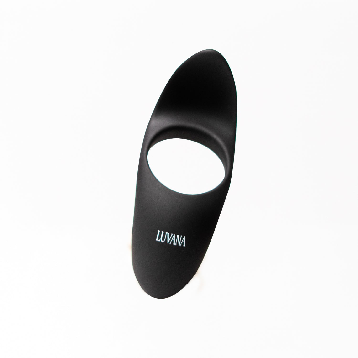 Luvana Black Stallion pleasure ring vibrator for couples, comfortable loop design for shared stimulation