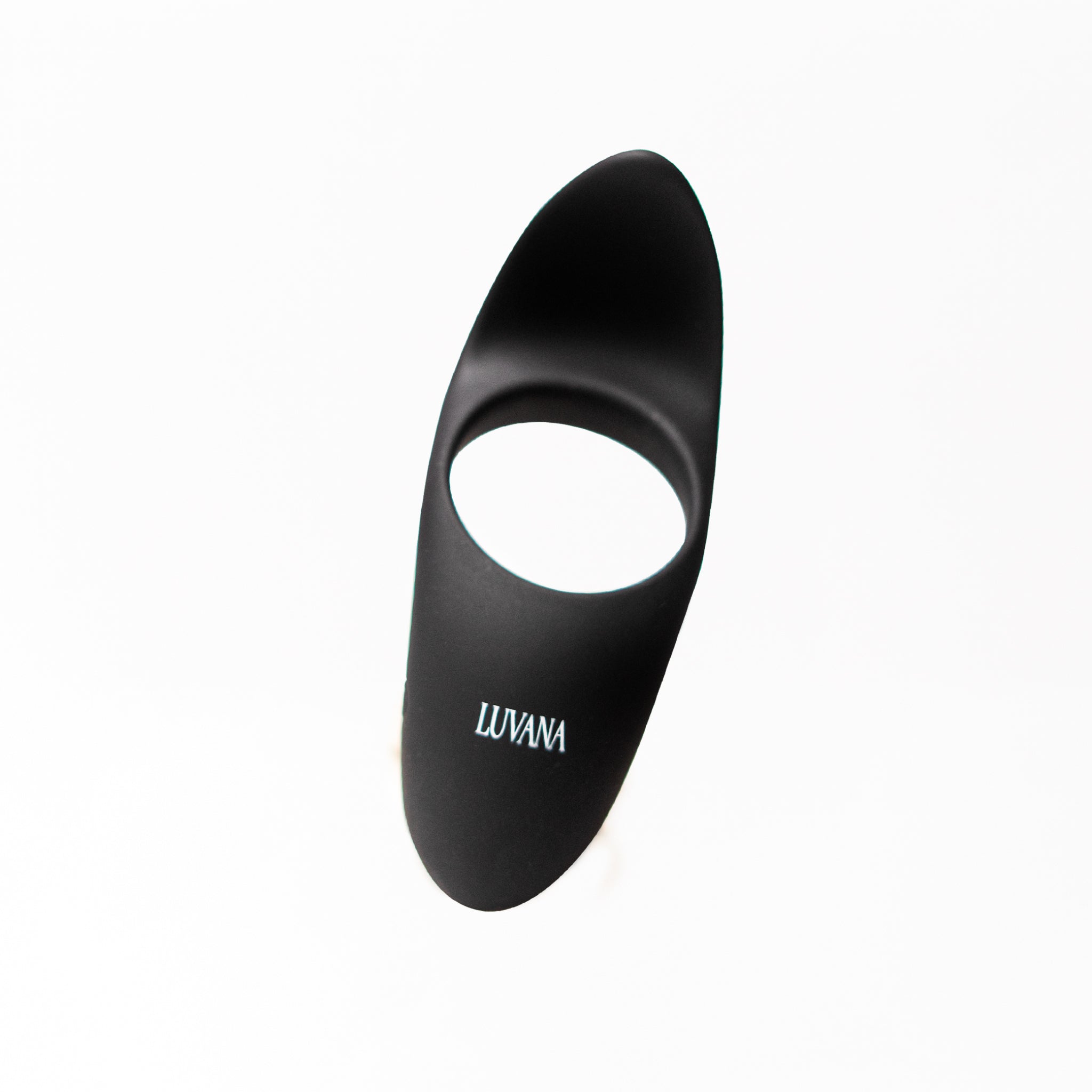 Luvana Black Stallion pleasure ring vibrator for couples, comfortable loop design for shared stimulation