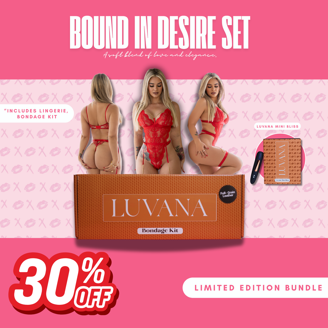 Bound in Desire Set – Limited Edition Lingerie + Bondage Kit Bundle (32% Off)