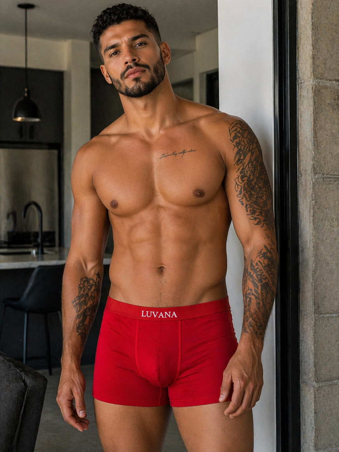 Luvana Men’s Boxer Briefs 3-Pack – Premium Cotton Comfort Underwear for Men