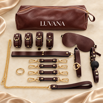 Luvana Leather Discovery Set (11-Piece Luxury Play Collection)
(Maroon)
