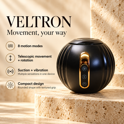 VELTRON Smart Voice-Control Male Masturbator – Telescopic Rotation &amp;amp; Suction Technology