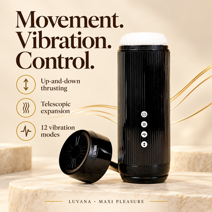 Maxi Pleasure Male Masturbator with Heating &amp; 12 Vibration Modes
