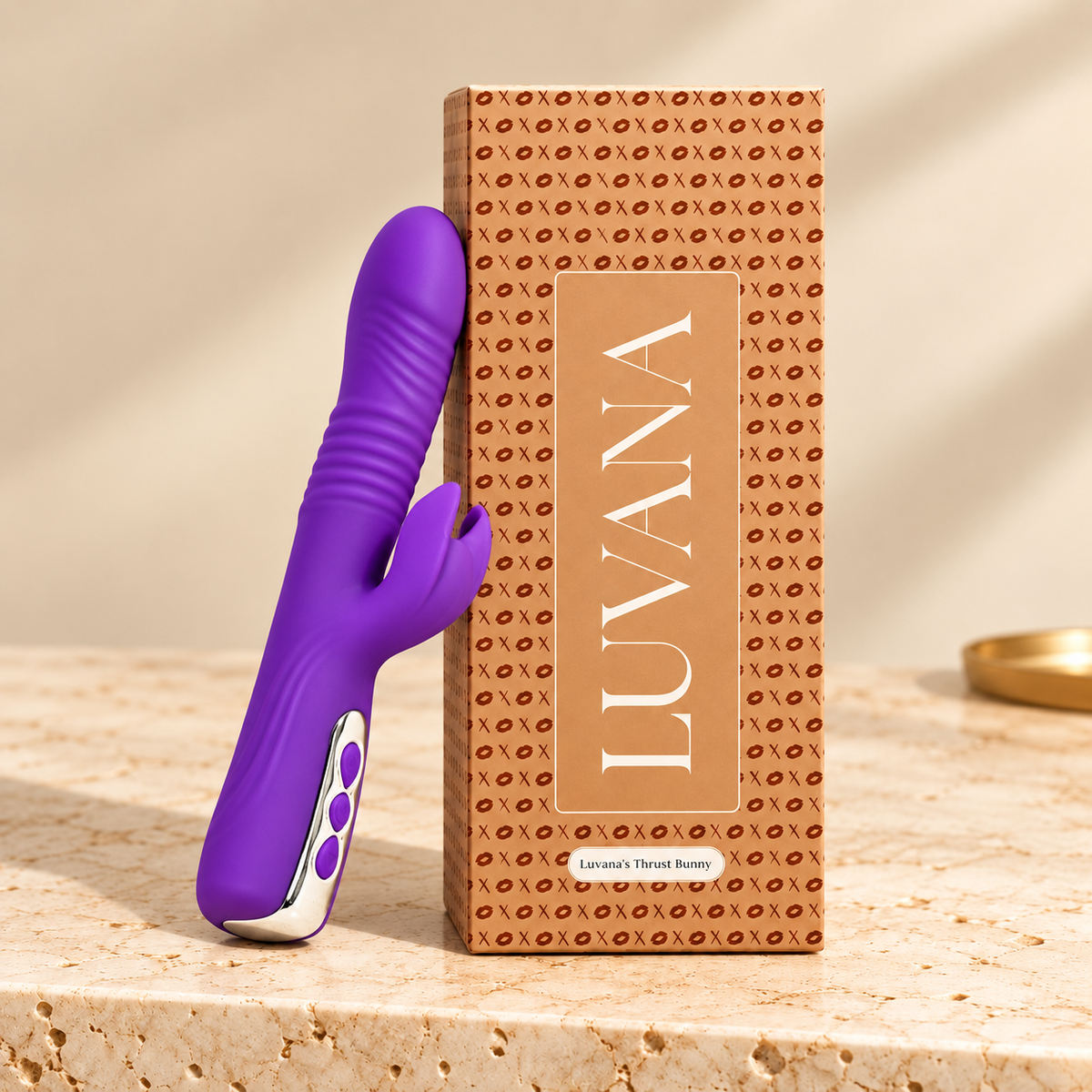 Luvana Thrust Bunny – Thrusting Rabbit Vibrator with Clitoral Stimulation (Purple)