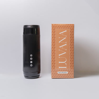 Luvana Maxi Pleasure automatic male masturbator sleeve, black premium pleasure toy with retail box