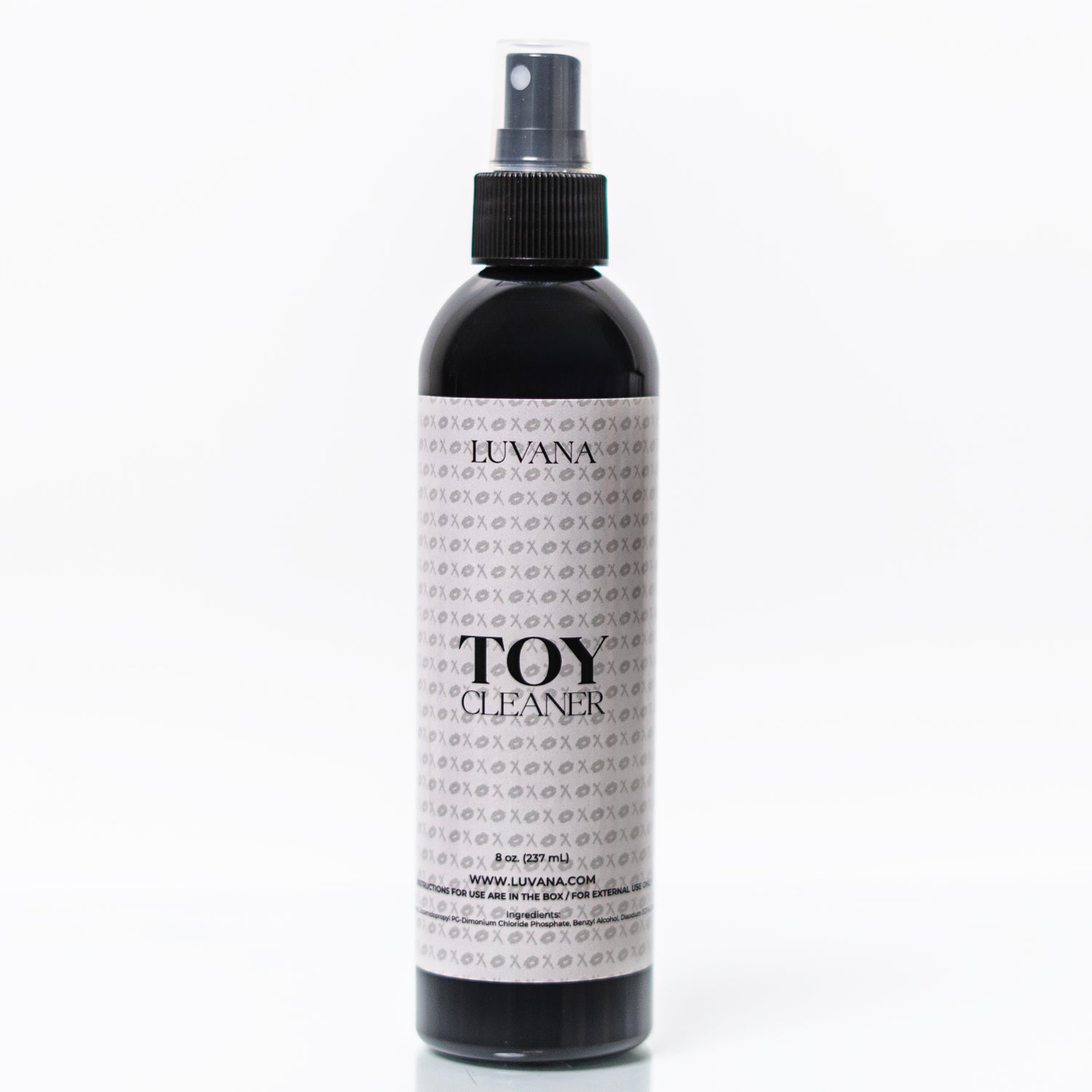 Luvana Toy Cleaner spray bottle standing upright in a white studio product photo.
