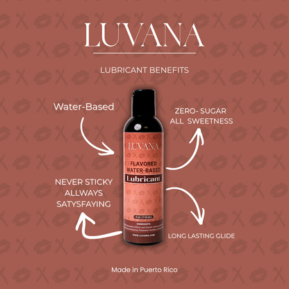 Luvana Edible Water-Based Lubricant – Flavored, Toy &amp; Condom Safe (Made in Puerto Rico)