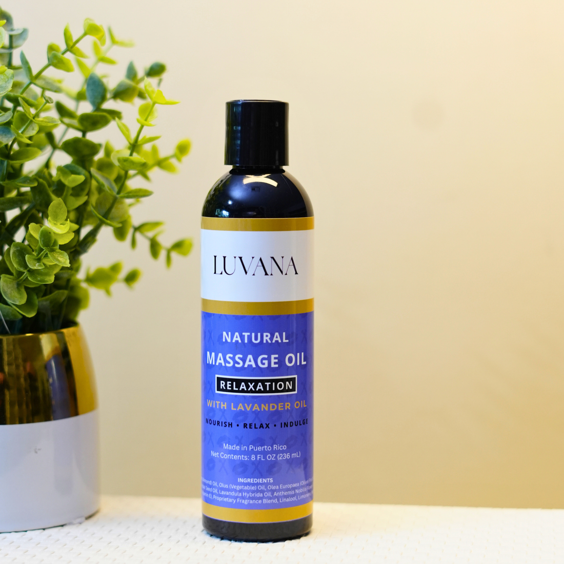 Luvana Lavender Massage Oil Made in Puerto Rico | Relaxing Body Oil