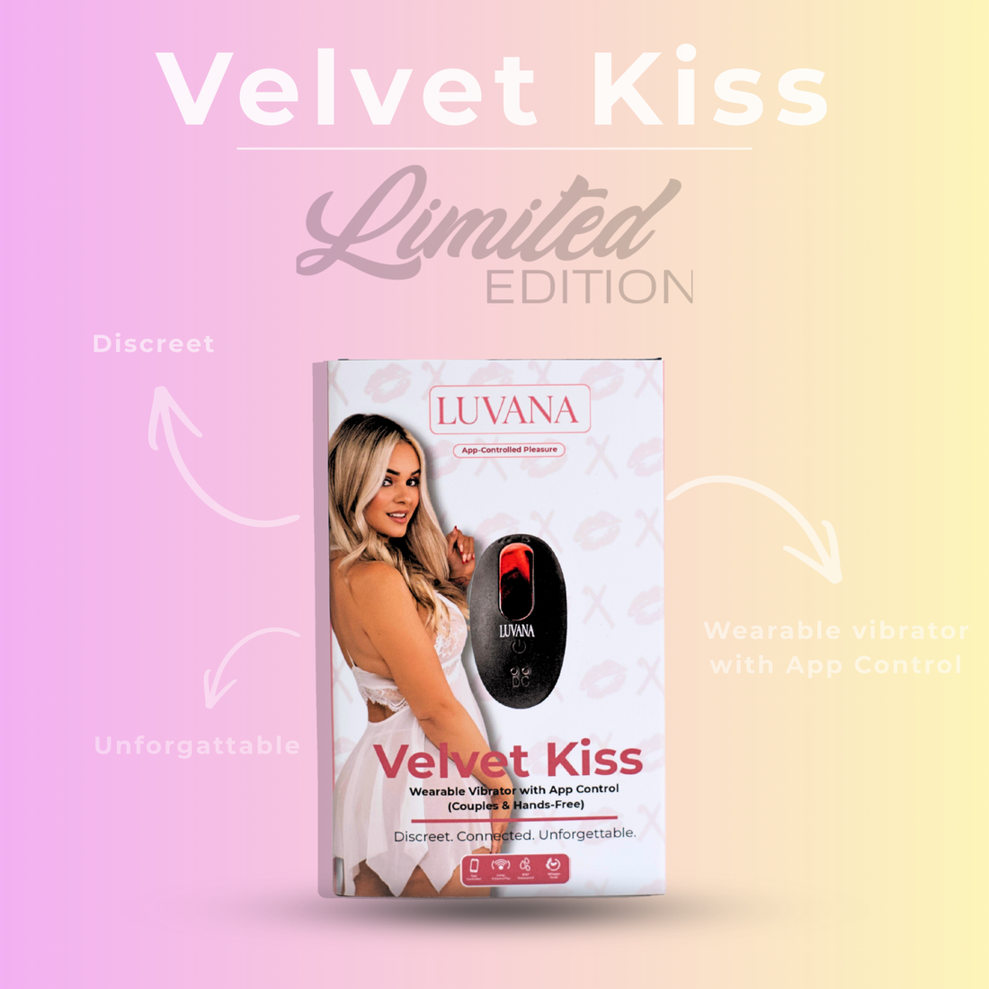 Velvet Kiss – Limited Edition Wearable Vibrator with App Control (Couples &amp; Hands-Free)