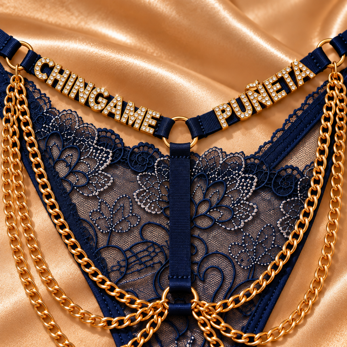 Luvana navy statement panties — detail